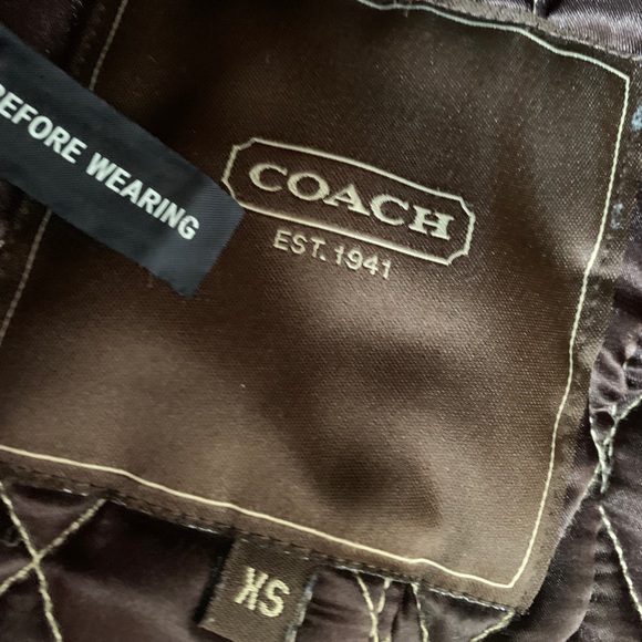 Coach XS jacket real fur, logo print. - Picture 6 of 6